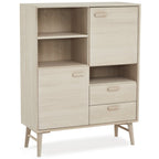 Porto Highboard mit 2 Türen - 100 cm breit - Eiche Weiß geöltes - FURNHOUSE