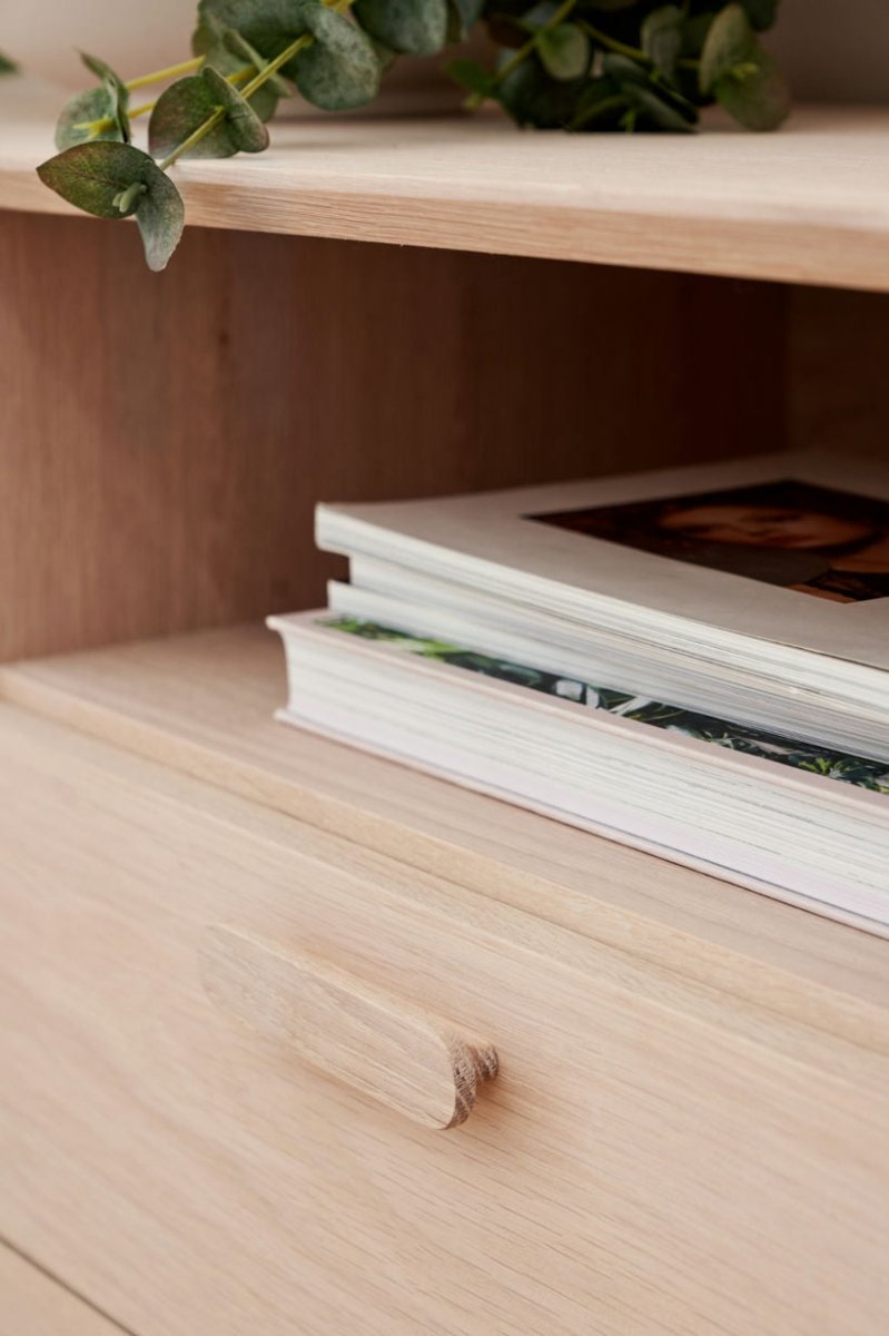 Sideboard mit 2 Türen - 160 cm breit - Eiche bianco - FURNHOUSE