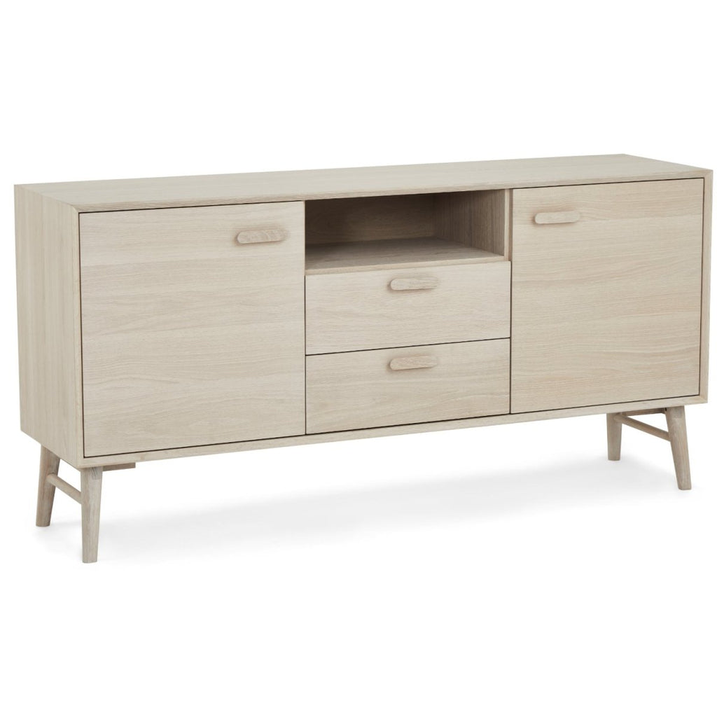 Sideboard mit 2 Türen - 160 cm breit - Eiche bianco - FURNHOUSE