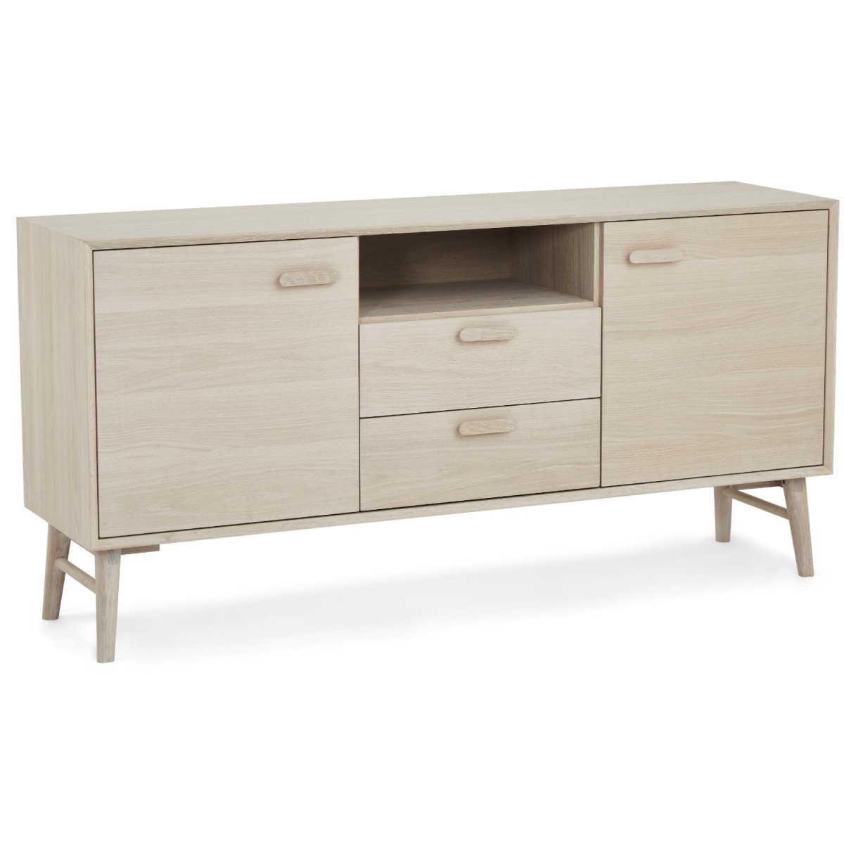 Porto Sideboard mit 2 Türen - 160 cm breit - Eiche Weiß geöltes - FURNHOUSE