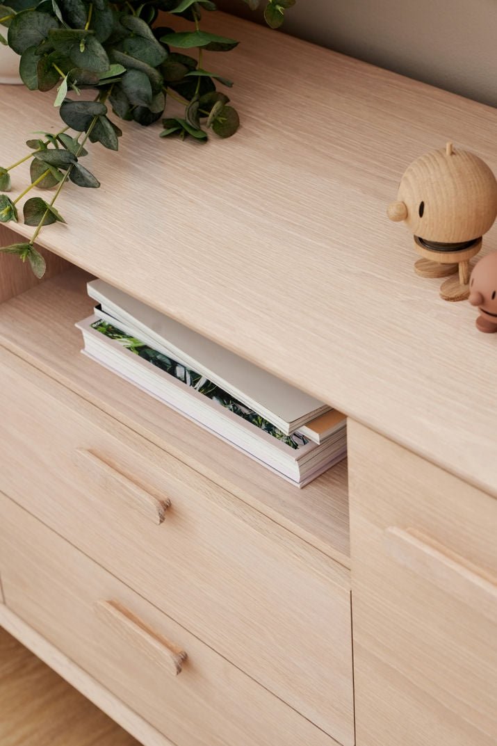 Porto Sideboard mit 2 Türen - 160 cm breit - Eiche Weiß geöltes - FURNHOUSE