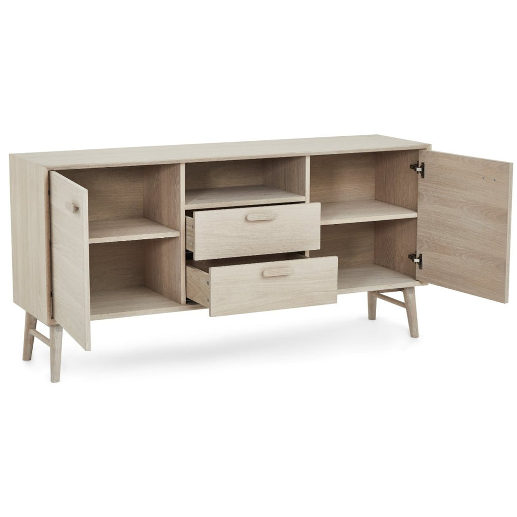 Sideboard mit 2 Türen - 160 cm breit - Eiche bianco - FURNHOUSE