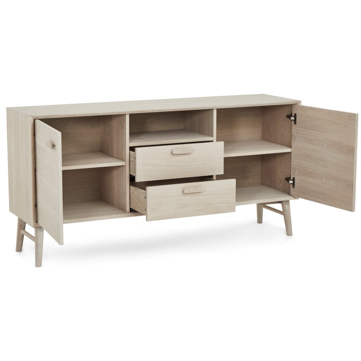 Porto Sideboard mit 2 Türen - 160 cm breit - Eiche Weiß geöltes - FURNHOUSE