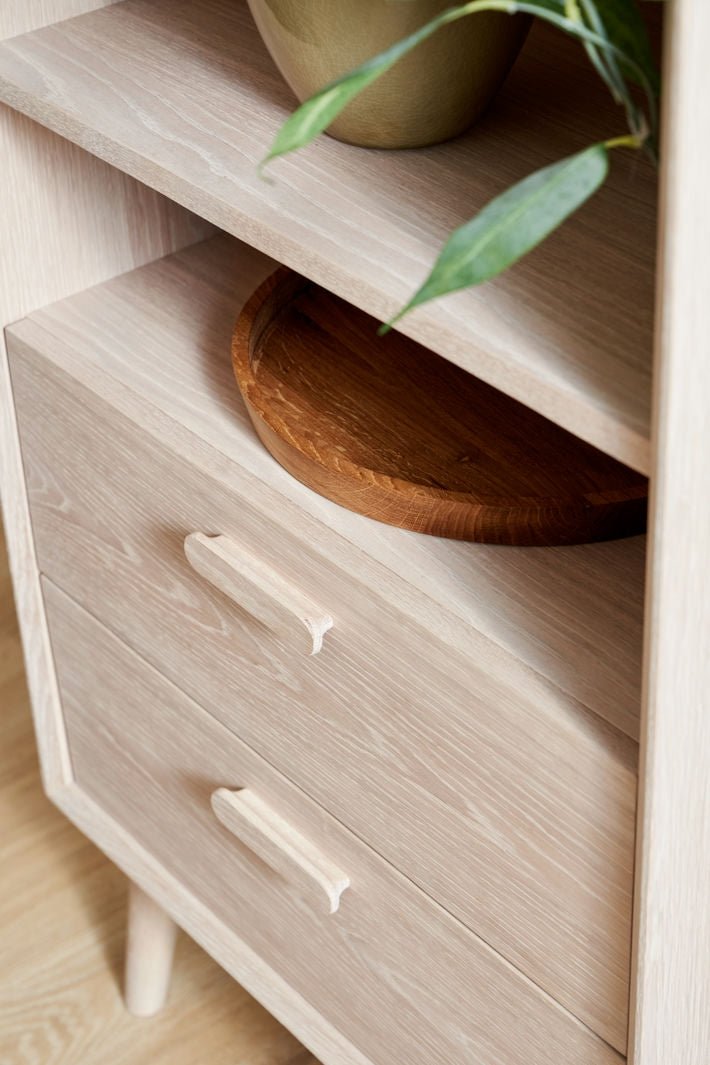 Porto Sideboard mit 3 Türen - 212 cm breit - Eiche Weiß geöltes - FURNHOUSE