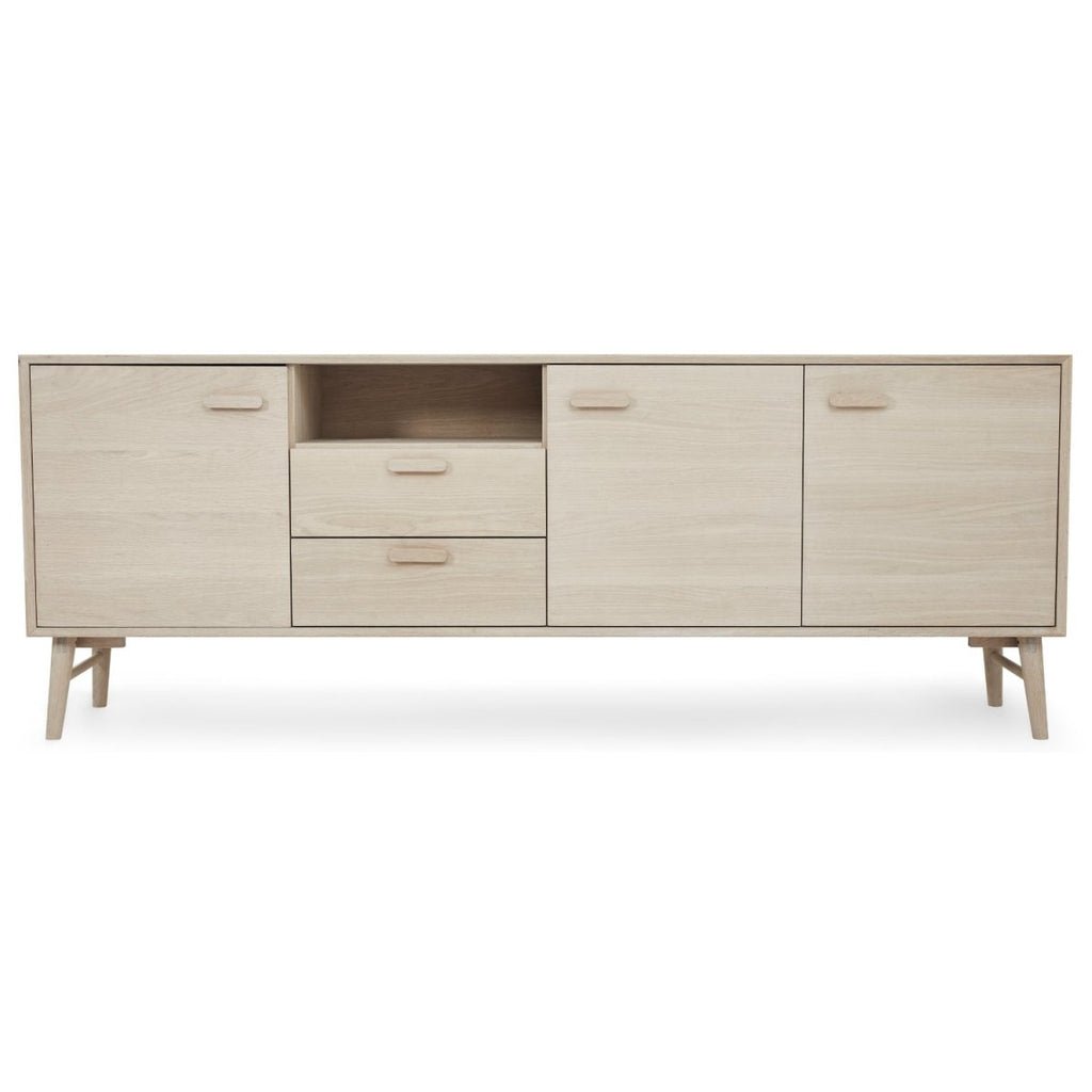 Porto Sideboard mit 3 Türen - 212 cm breit - Eiche Weiß geöltes - FURNHOUSE