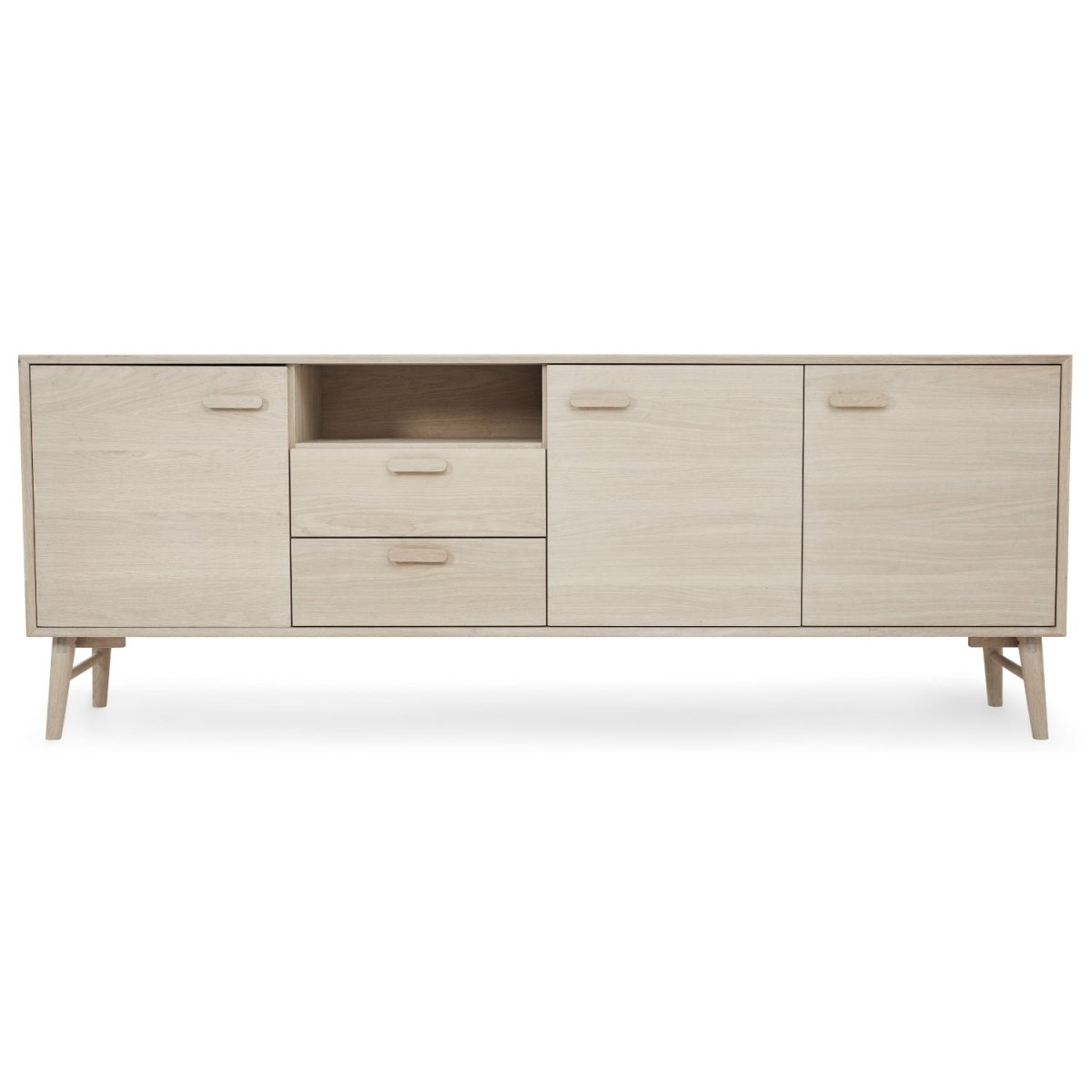 Porto Sideboard mit 3 Türen - 212 cm breit - Eiche Weiß geöltes - FURNHOUSE