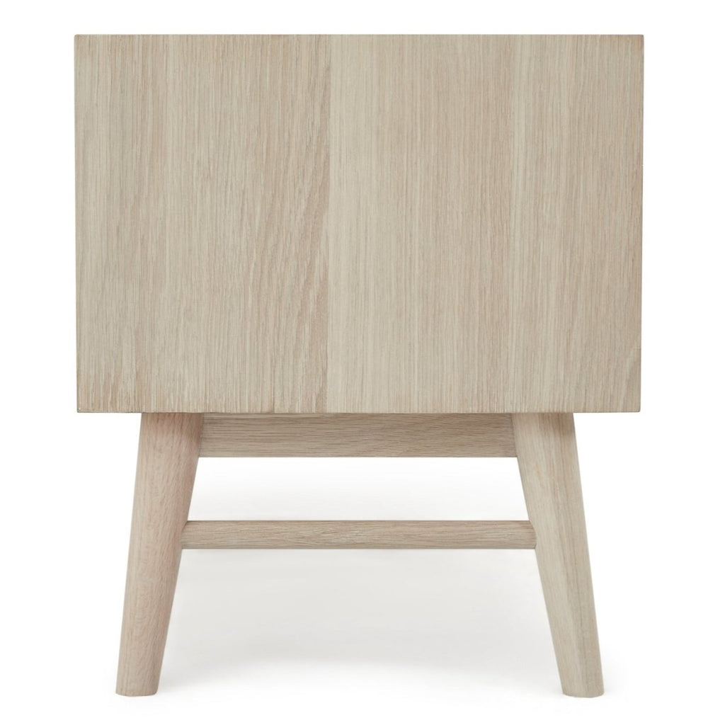 Porto TV-Tisch mit 2 Türen - 160 cm breit - Eiche Weiß geöltes - FURNHOUSE