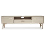 Porto TV-Tisch mit 2 Türen - 160 cm breit - Eiche Weiß geöltes - FURNHOUSE