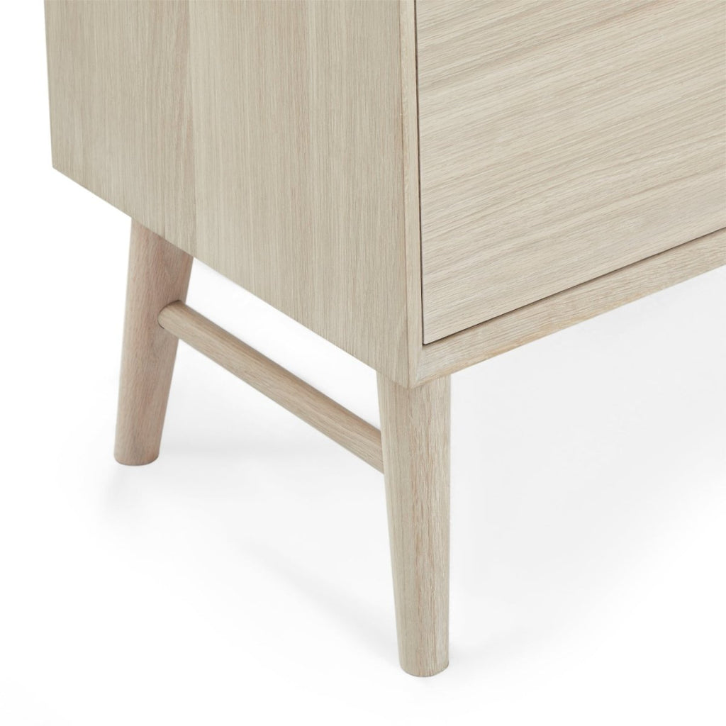 Porto TV-Tisch mit 2 Türen - 160 cm breit - Eiche Weiß geöltes - FURNHOUSE