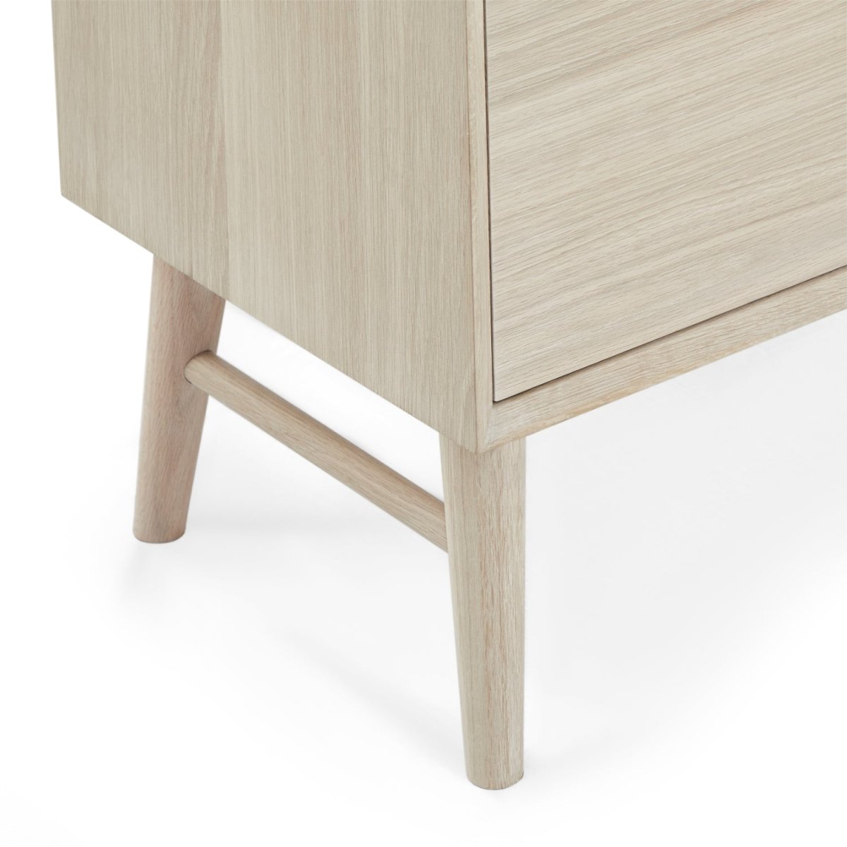 Porto TV-Tisch mit 2 Türen - 160 cm breit - Eiche Weiß geöltes - FURNHOUSE