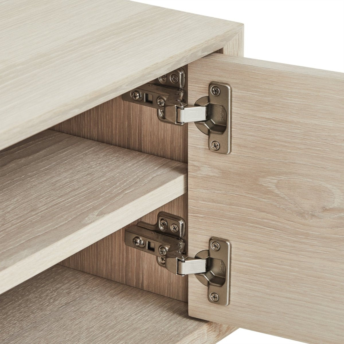 Porto TV-Tisch mit 2 Türen - 160 cm breit - Eiche Weiß geöltes - FURNHOUSE