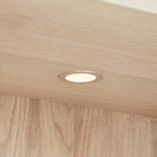 Porto Vitrine mit LED-Beleuchtung - 110 cm breit - Eiche Weiß geöltes - FURNHOUSE