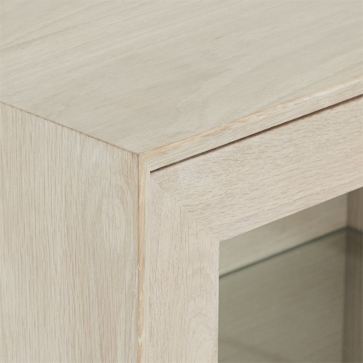 Porto Wandschrank mit LED-Beleuchtung - 160 cm breit - Eiche Weiß geöltes - FURNHOUSE