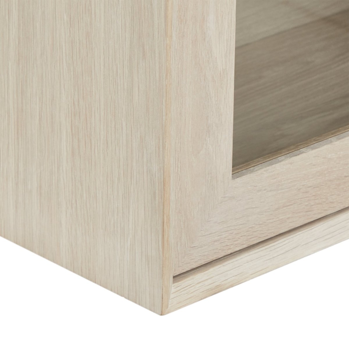 Porto Wandschrank mit LED-Beleuchtung - 160 cm breit - Eiche Weiß geöltes - FURNHOUSE