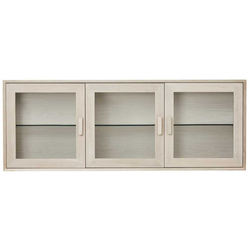 Porto Wandschrank mit LED-Beleuchtung - 160 cm breit - Eiche Weiß geöltes - FURNHOUSE