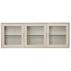 Porto Wandschrank mit LED-Beleuchtung - 160 cm breit - Eiche Weiß geöltes - FURNHOUSE