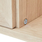 Porto Wandschrank mit LED-Beleuchtung - 160 cm breit - Eiche Weiß geöltes - FURNHOUSE