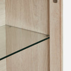 Porto Wandschrank mit LED-Beleuchtung - 160 cm breit - Eiche Weiß geöltes - FURNHOUSE