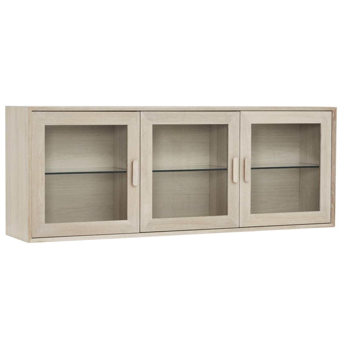 Porto Wandschrank mit LED-Beleuchtung - 160 cm breit - Eiche Weiß geöltes - FURNHOUSE