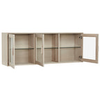 Porto Wandschrank mit LED-Beleuchtung - 160 cm breit - Eiche Weiß geöltes - FURNHOUSE