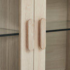 Porto Wandschrank mit LED-Beleuchtung - 212 cm breit - Eiche Weiß geöltes - FURNHOUSE