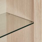 Porto Wandschrank mit LED-Beleuchtung - 212 cm breit - Eiche Weiß geöltes - FURNHOUSE