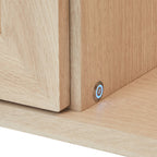 Porto Wandschrank mit LED-Beleuchtung - 212 cm breit - Eiche Weiß geöltes - FURNHOUSE