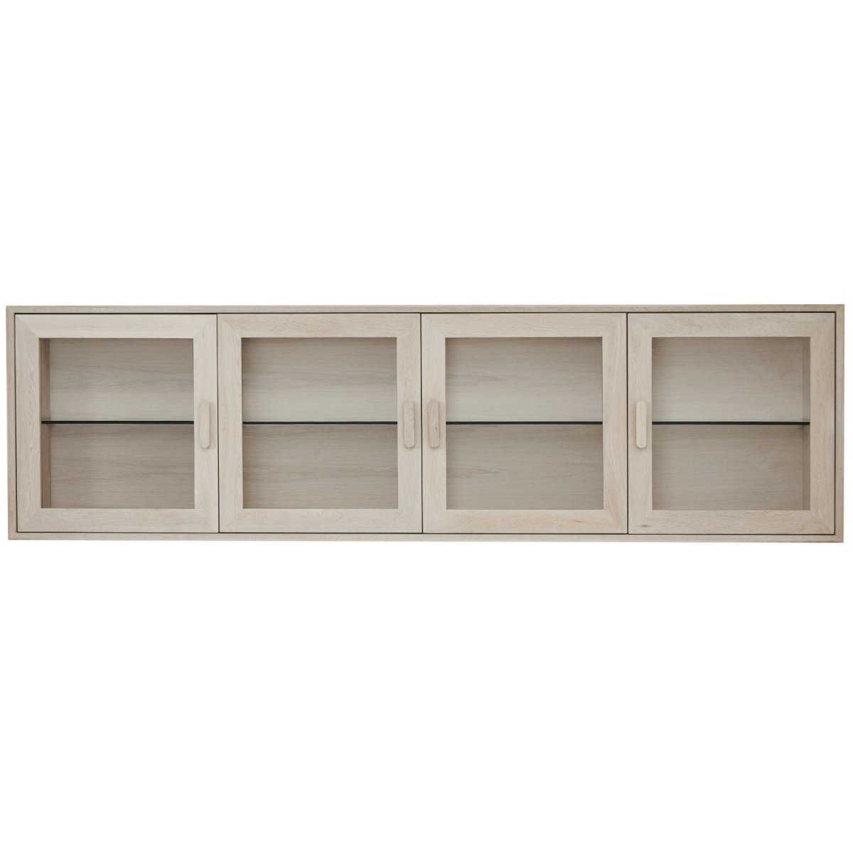 Porto Wandschrank mit LED-Beleuchtung - 212 cm breit - Eiche Weiß geöltes - FURNHOUSE