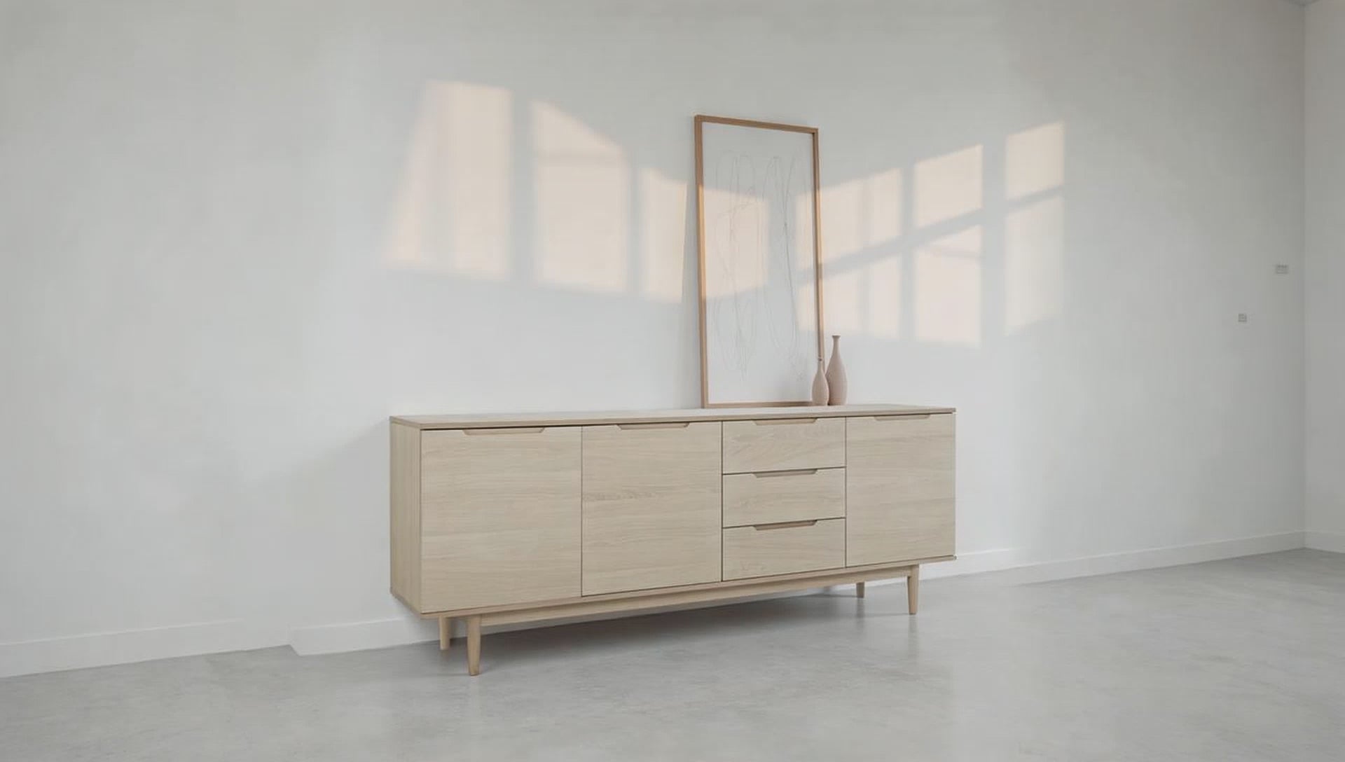 Kerteminde Sideboard mit 3 Türen - 213 cm breit - Eiche Weiß geöltes