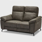 2-Sitzer Relaxsofa Selesta - Elektrisch mit USB, Stoff Taupe