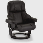 Relaxsessel Crown mit Fußhocker - Schwarz
