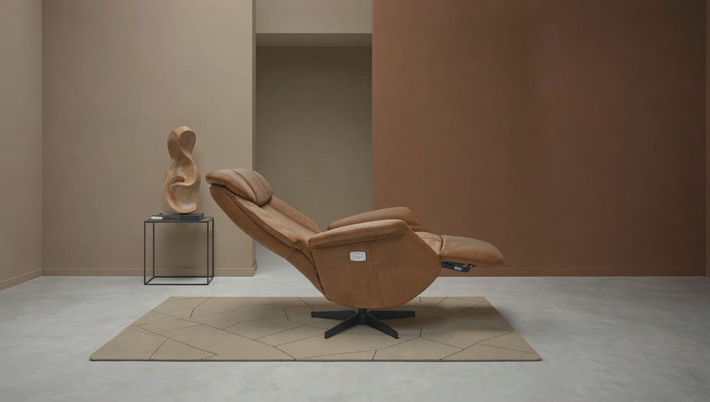 Bonanza Elektrischer Relaxsessel - Echtleder Cognac Braun