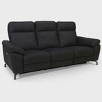 3-Sitzer Relaxsofa Selesta - Elektrisch mit USB, Stoff Schwarz