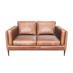 Valencia 2-Sitzer Ledersofa - Echtleder Cognac Braun
