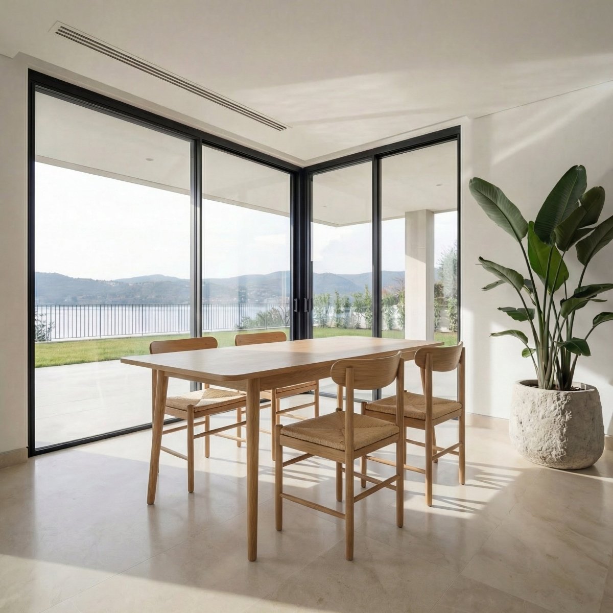 Rechteckiger Esstisch 200x100 cm - Ausziehbar bis 300 cm - Wildeiche - IBBE DESIGN - FURNHOUSE