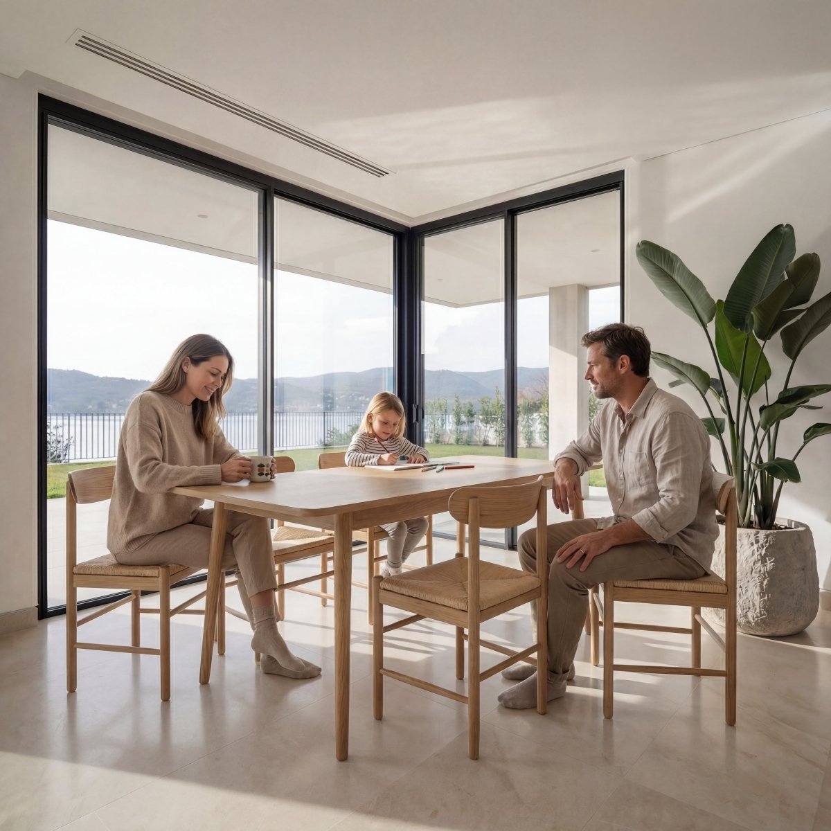 Rechteckiger Esstisch 200x100 cm - Ausziehbar bis 300 cm - Wildeiche - FURNHOUSE