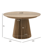 Runder Esstisch ø120 cm - Ausziehbar bis 220 cm - Eiche Natur - FURNHOUSE