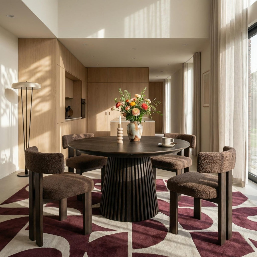 Runder Esstisch ø140 cm Svendborg - Ausziehbar bis 240 cm - Räuchereiche - FURNHOUSE