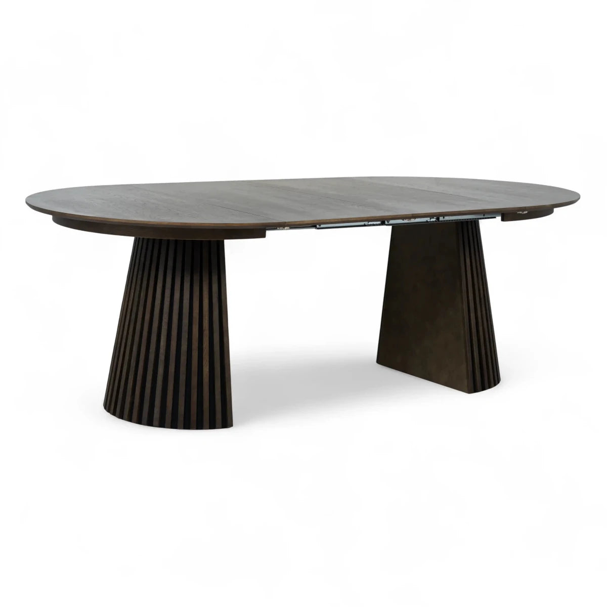 Runder Esstisch ø120 cm Svendborg - Ausziehbar bis 220 cm - Räuchereiche - FURNHOUSE