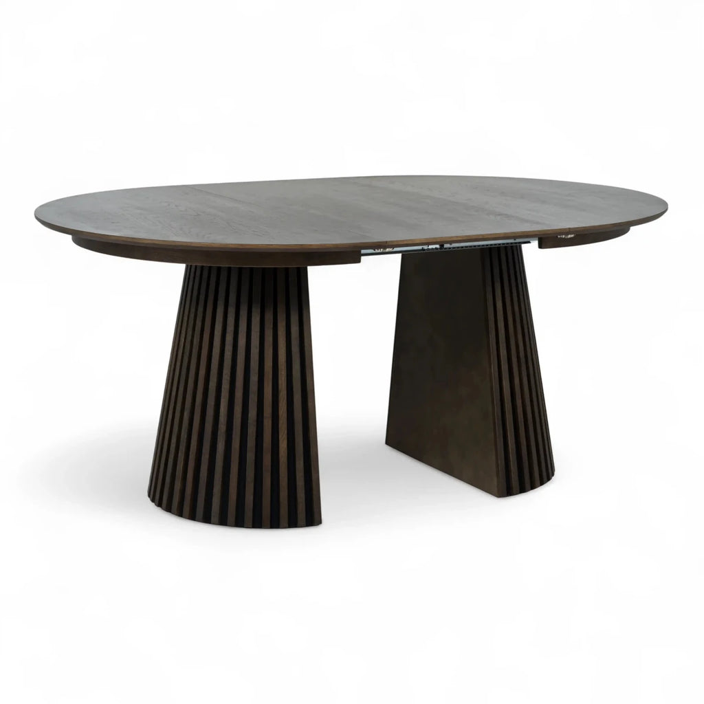 Runder Esstisch ø120 cm Svendborg - Ausziehbar bis 220 cm - Räuchereiche - FURNHOUSE