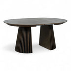 Runder Esstisch ø120 cm Svendborg - Ausziehbar bis 220 cm - Räuchereiche - FURNHOUSE