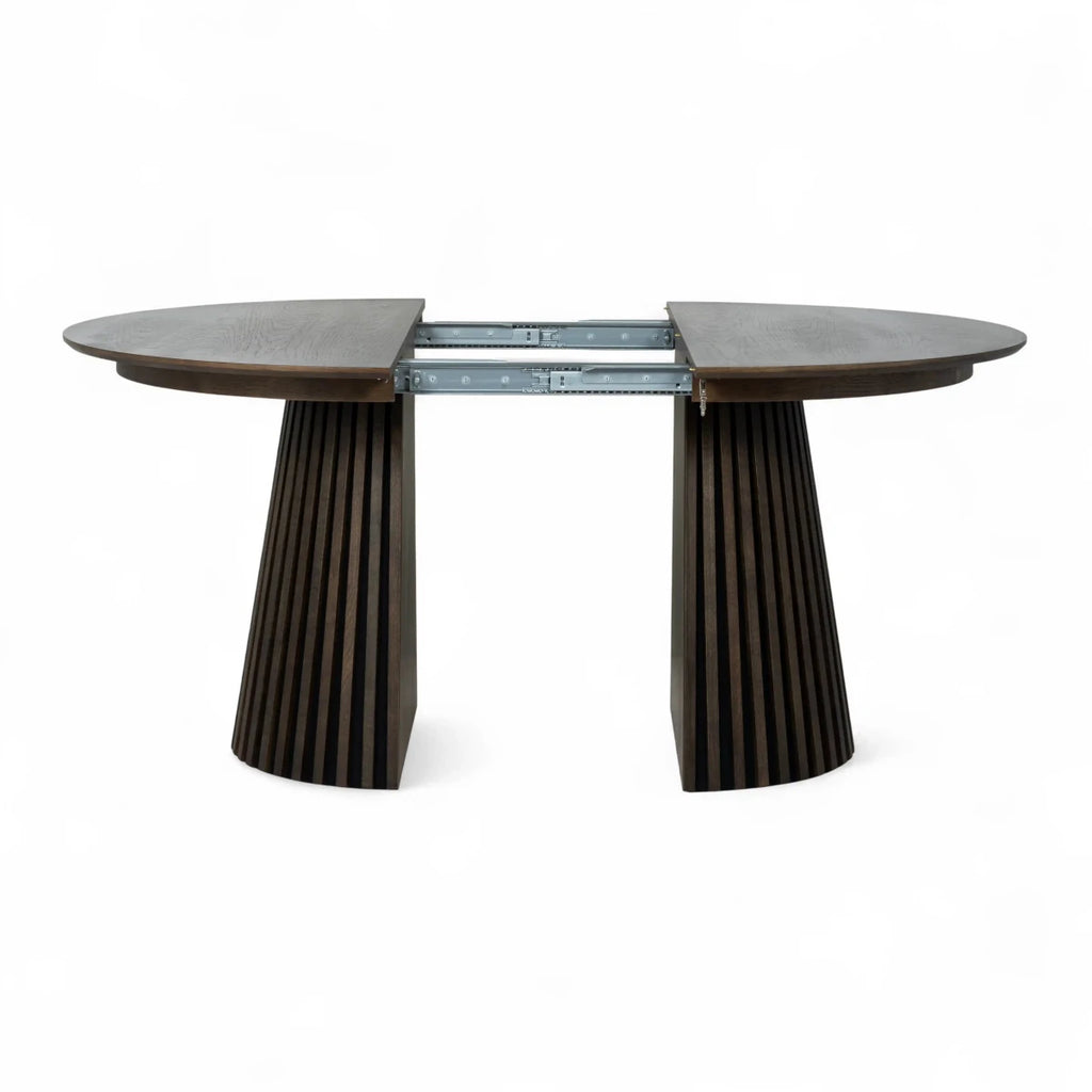 Runder Esstisch ø120 cm Svendborg - Ausziehbar bis 220 cm - Räuchereiche - FURNHOUSE