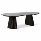 Runder Esstisch ø140 cm Svendborg - Ausziehbar bis 240 cm - Räuchereiche - FURNHOUSE