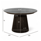 Runder Esstisch ø140 cm Svendborg - Ausziehbar bis 240 cm - Räuchereiche - FURNHOUSE