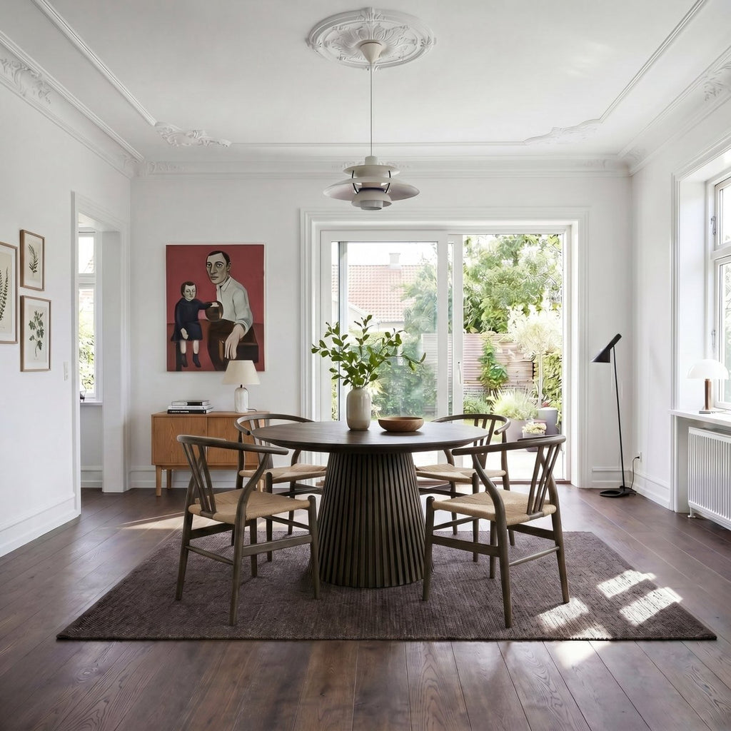 Runder Esstisch ø120 cm - Ausziehbar bis 220 cm - Räuchereiche - FURNHOUSE