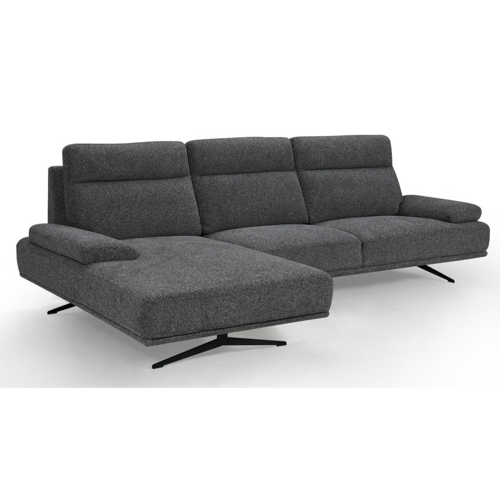Seattle L-Form Ecksofa Links - Stoffbezug Grau - FURNHOUSE