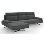 Seattle L-Form Ecksofa Links - Stoffbezug Grau - FURNHOUSE