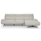 Seattle L-Form Ecksofa Rechts - Stoffbezug Creme Weiß - FURNHOUSE