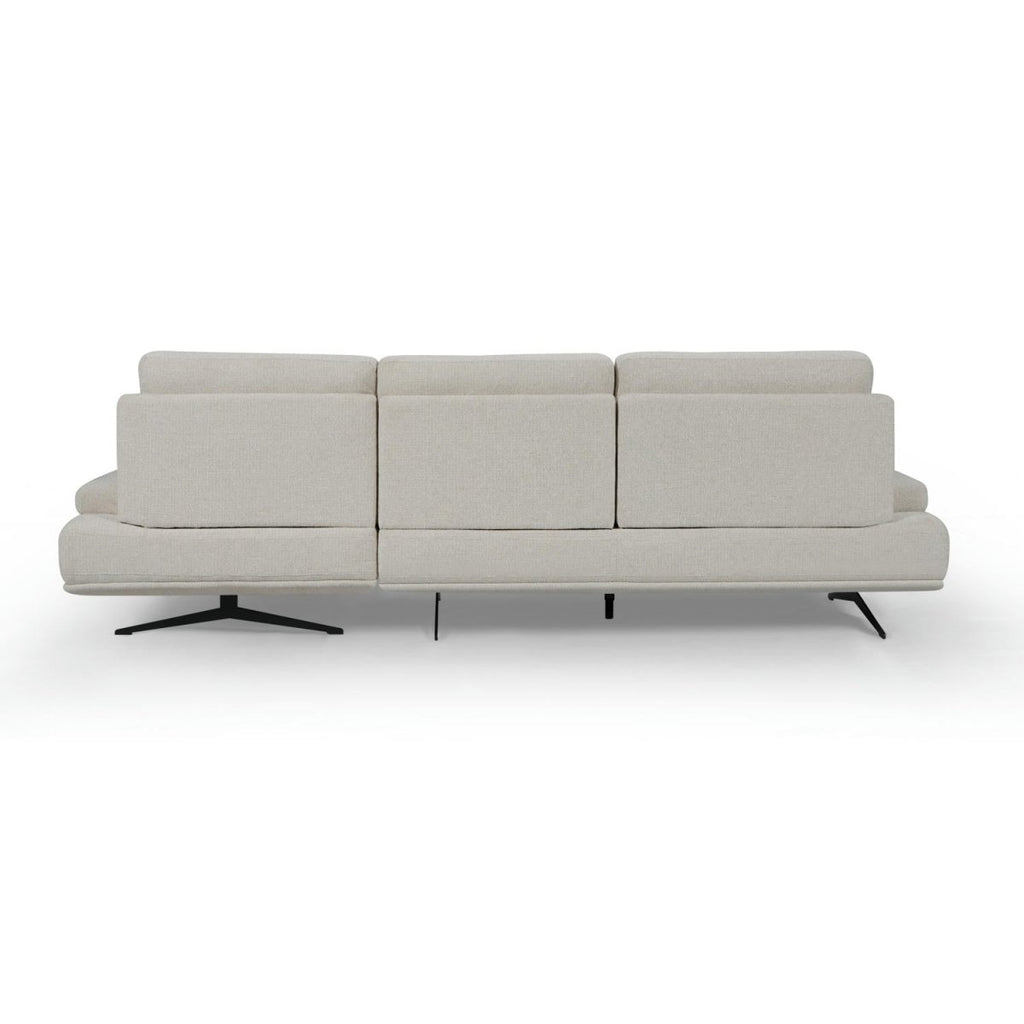 Seattle L-Form Ecksofa Rechts - Stoffbezug Creme Weiß - FURNHOUSE