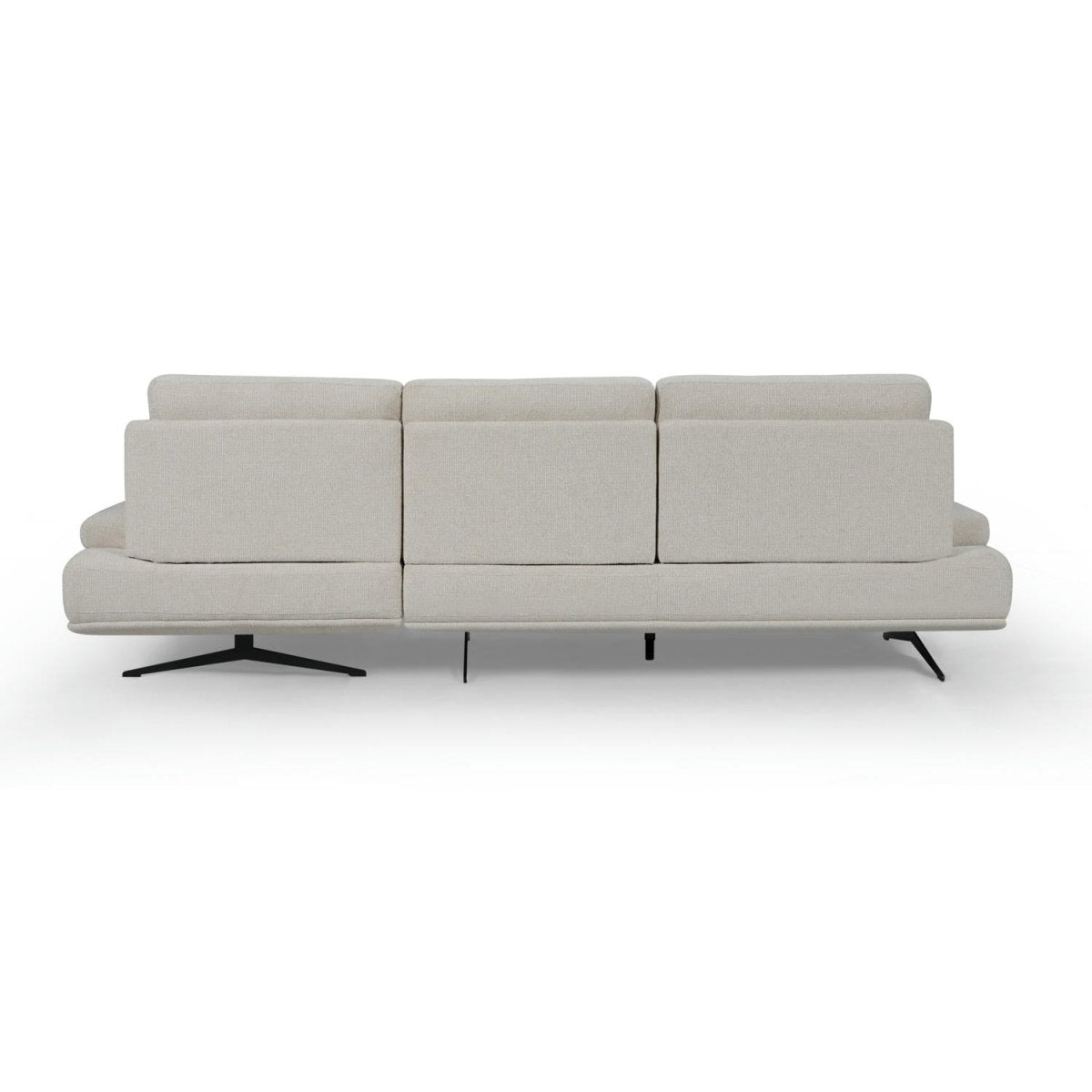 Seattle L-Form Ecksofa Rechts - Stoffbezug Creme Weiß - FURNHOUSE